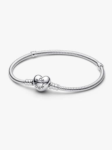 Heart Clasp Snake Chain Bracelet