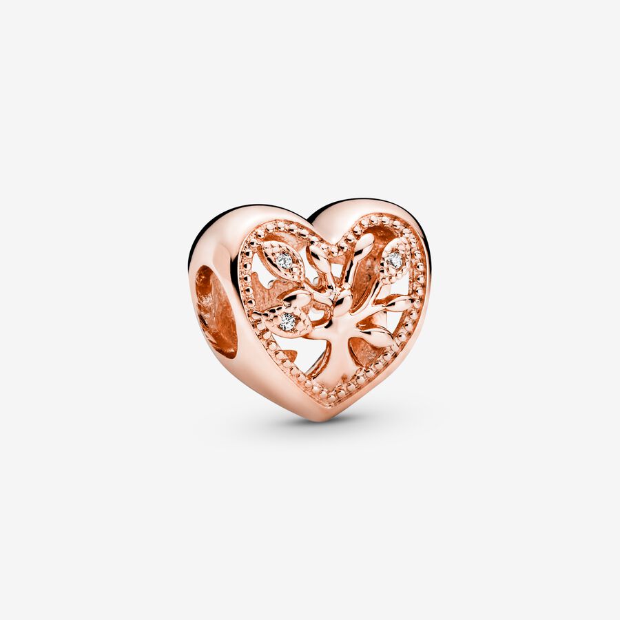 Openwork Family Tree Heart Charm image number 0