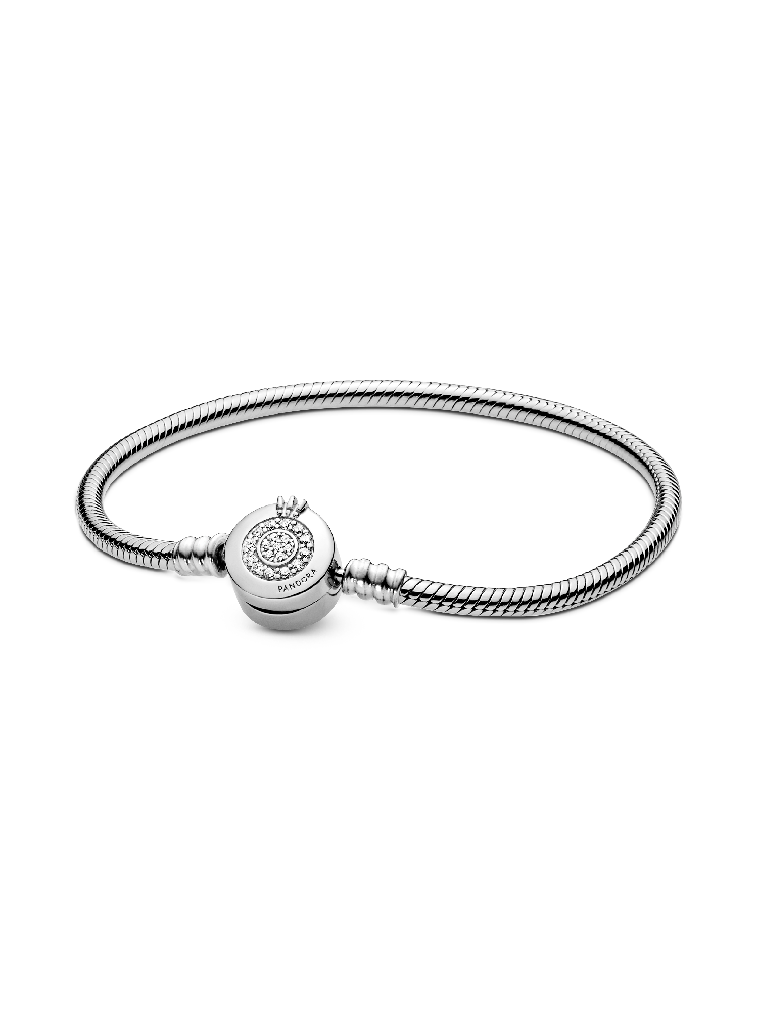 Sparkling Crown O Snake Chain Bracelet